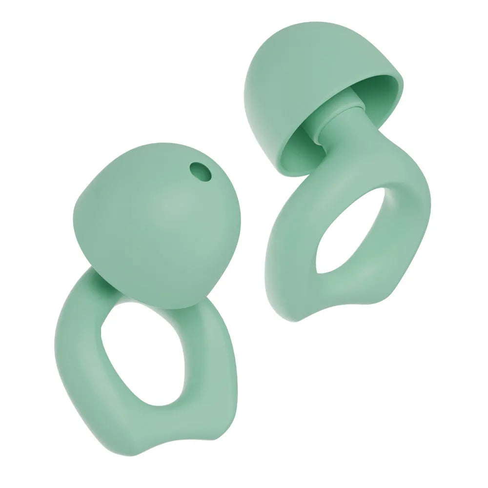 Black silicone soundproof earplugs for sleep work and party noise reduction