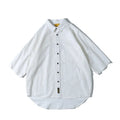 Men's summer cotton cardigan shirt in pure colours with Japanese loose fit