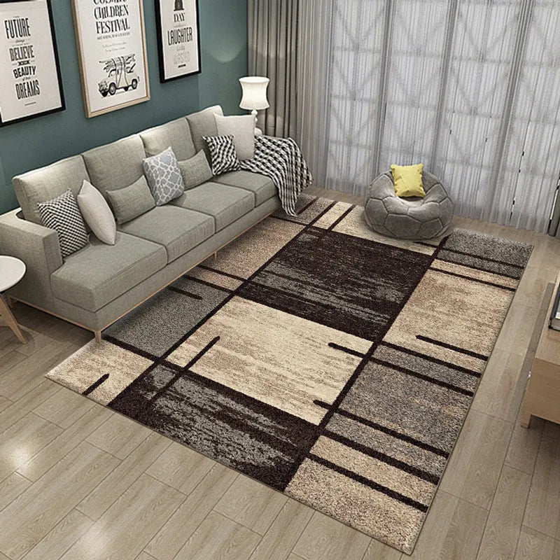 Nordic crystal velvet carpet 120x160cm rectangular machine washable floor mat for living room bedroom bedside