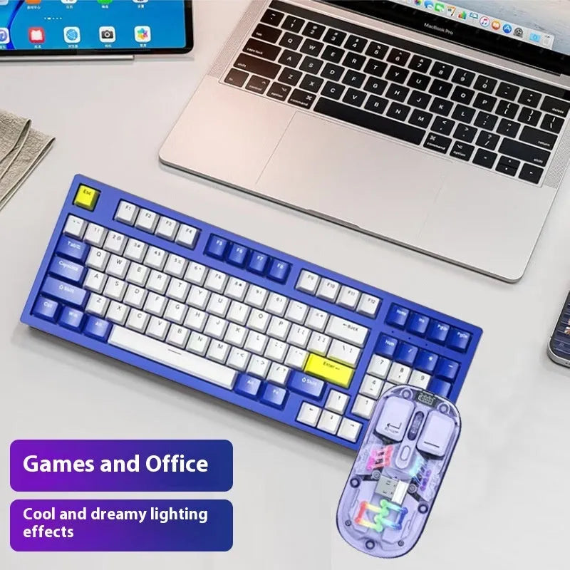 98-key mechanical keyboard and mouse set with backlight in various colour options