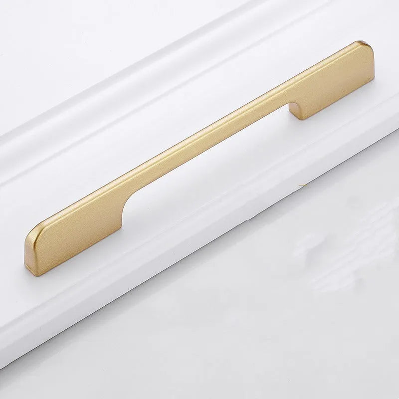 Modern gold T-shaped aluminium single hole cabinet door handle