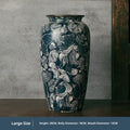New Chinese retro artistic ceramic vase with dried flowers, decal surface finish, available in large size