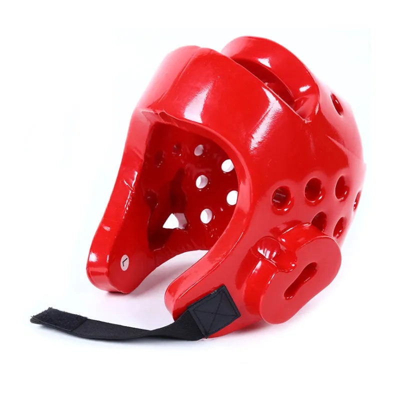 Red and blue karate taekwondo protective gear set with PU construction