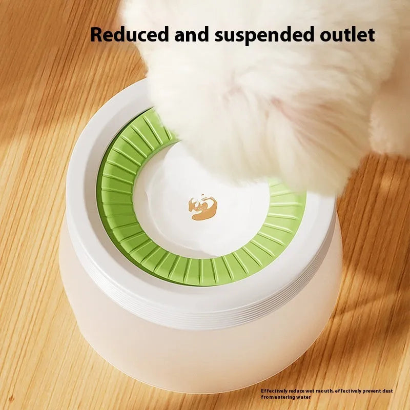 Blue suspended pet water bowl with separate mounting plate for dogs cats