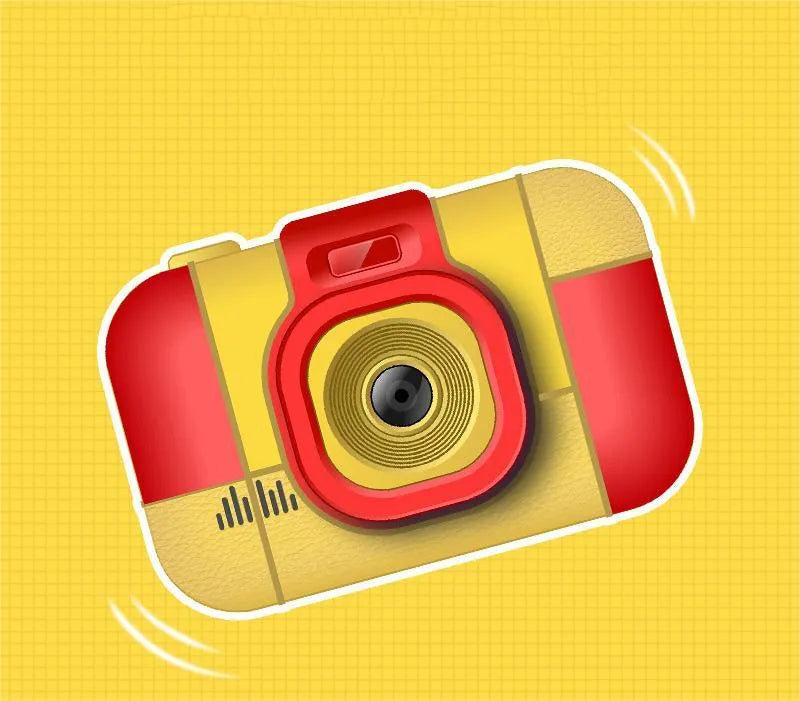 Children's mini digital camera with 24-inch screen and front and rear dual camera in red