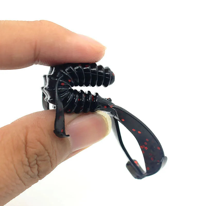 PVC soft plastic fishing lure in two sizes, 8cm and 12cm, shown in various colours from a twelve-colour selection.