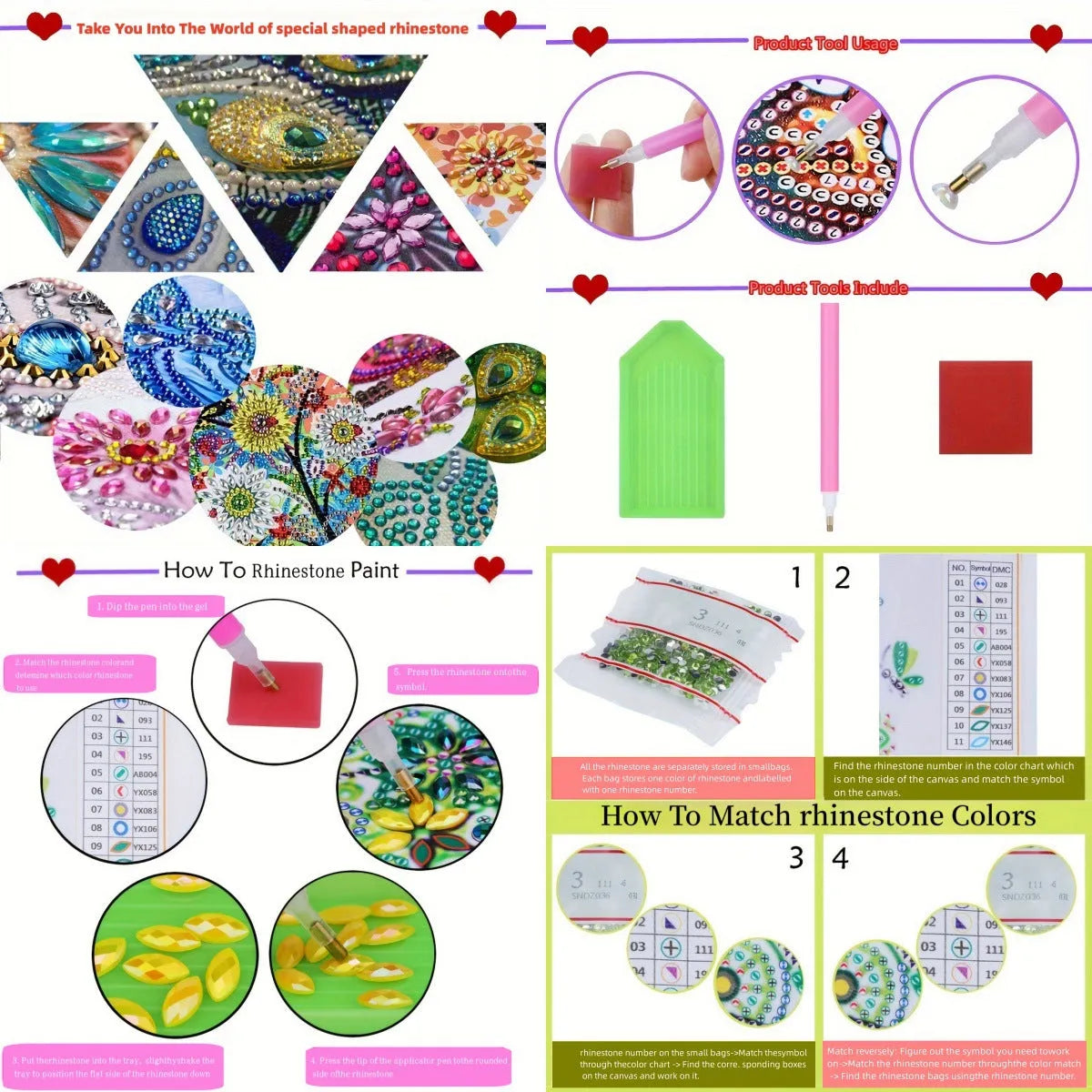 Plastic Diamond Painting Storage Box Frameless Cartoon Style DIY Craft Organiser Handmade Toy Organiser BQH44 BQH50 BQH52 BQH53 BQH54 BQH55 BQH57 BQH62 BQH86 Sizes Available