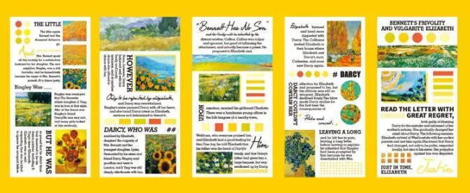 Pack of 20 paper landscape painting stickers measuring 60 by 120 millimetres.