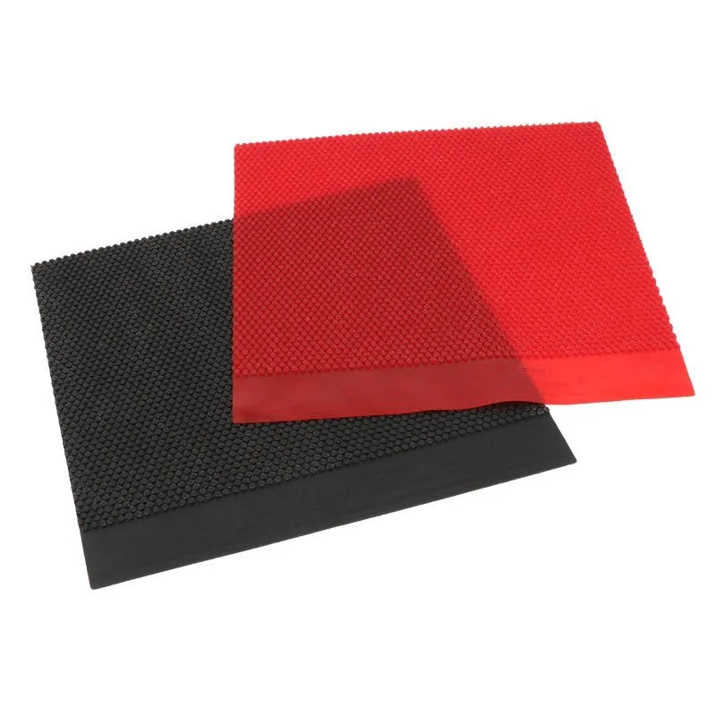 Single sheet of black and red raw rubber for table tennis racket with small particle texture