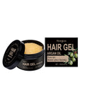 100ml bottle of Moroccan nut oil and hyaluronic acid hair styling gel.