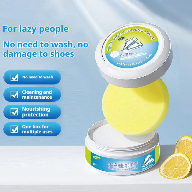 160g multifunctional leather cleaning cream jar with sponge for car interiors and shoes
