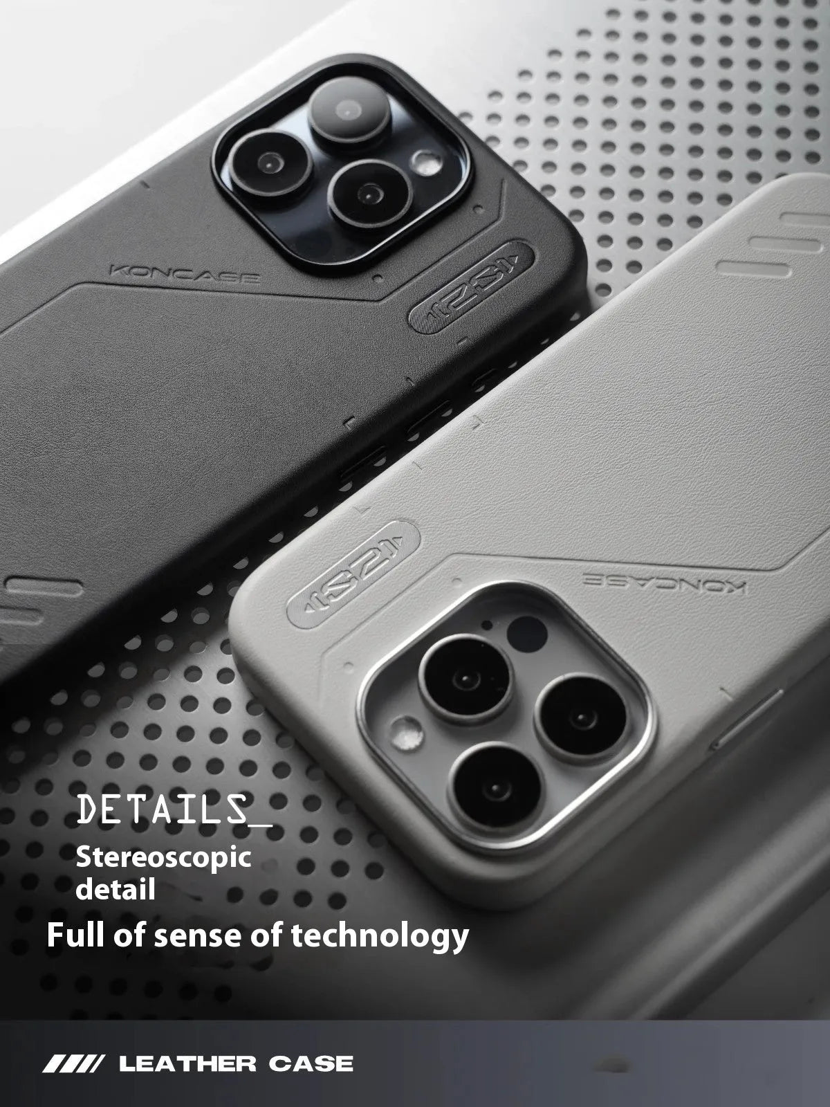 Technology plain leather magnetic phone case for iPhone 14 Pro 14 Pro Max 15 Pro 15 Pro Max with TPU protective shell