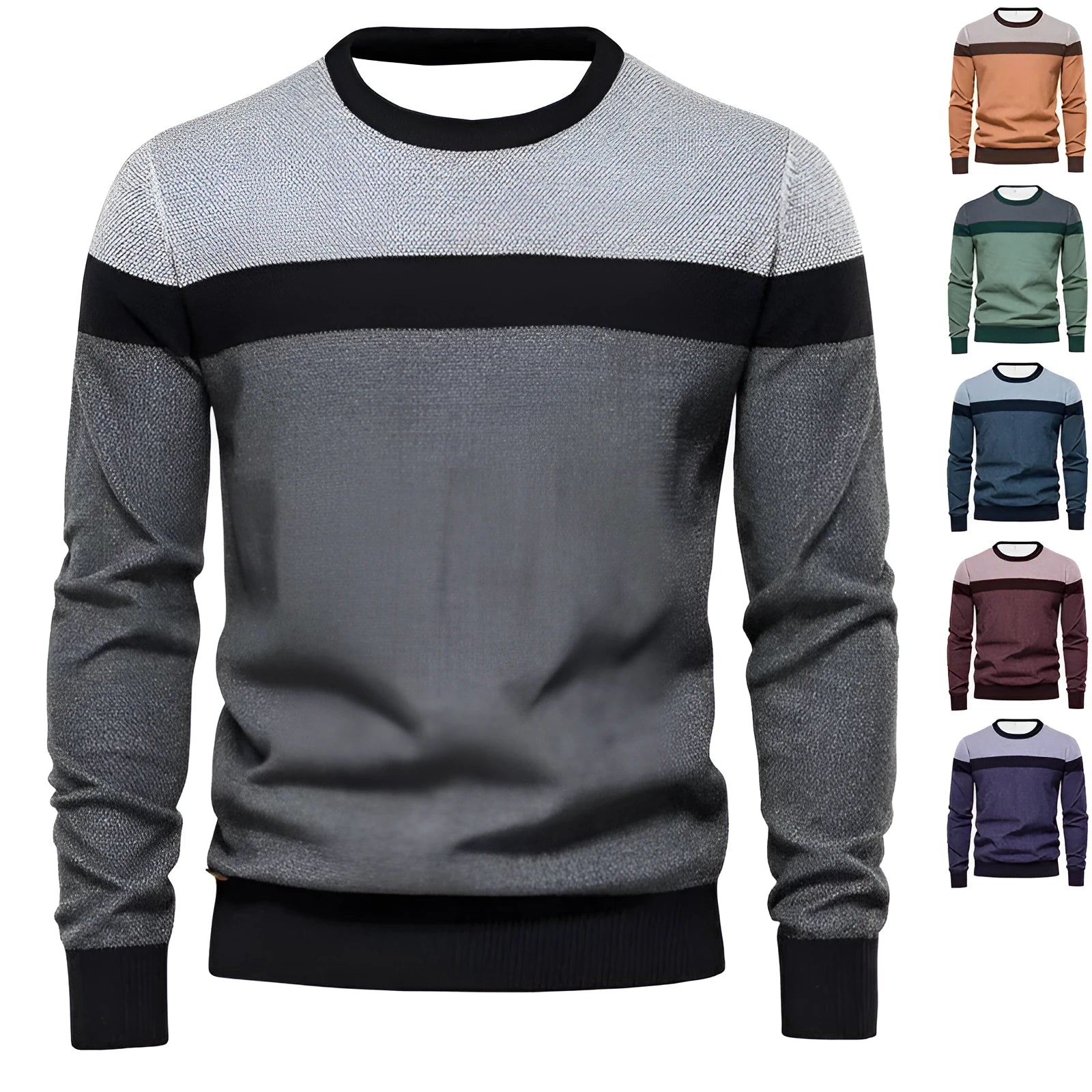 Men's regular fit 3D printed striped pullover with dimensional patch pocket in blue colour