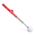 Telescopic golf swing trainer with stainless steel construction in three colour options