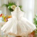 White pettiskirt baby birthday dress in polyester blend, princess style, sizes 80cm to 160cm