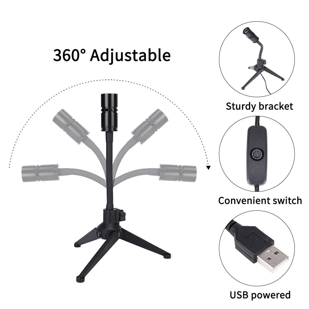 2 in 1 Earth and Moon star projector lamp with adjustable hose bracket on a table