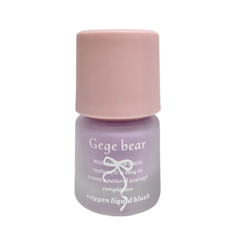 Gege Bear Oxygen Light And Transparent Liquid Blush in natural makeup packaging with seven colour options