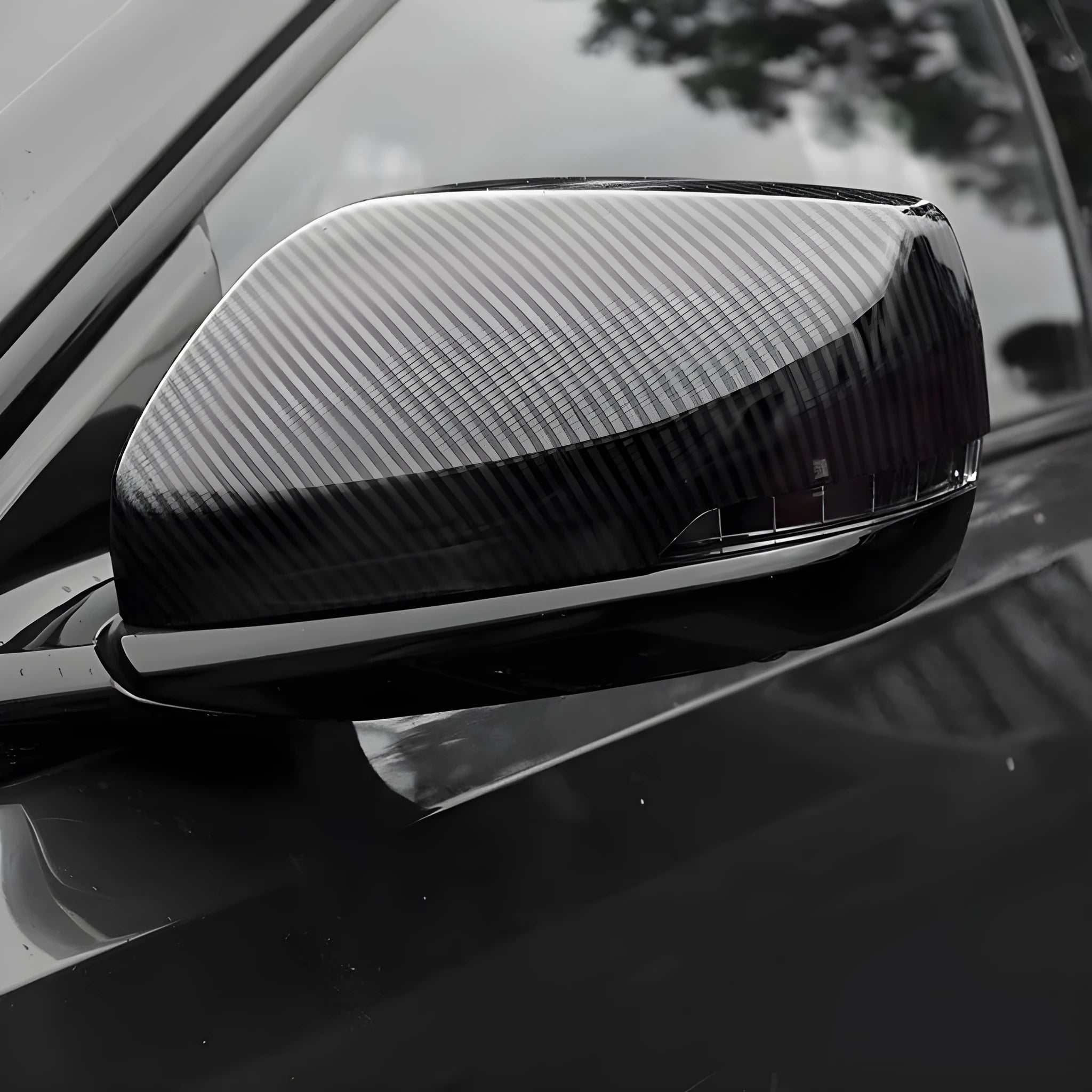 Carbon fibre pattern ABS rearview mirror cover for Cadillac CT5 and CT6 models