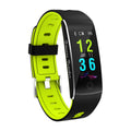 F10T body temperature smart bracelet with black silicone strap and 0.96 inch touch screen display