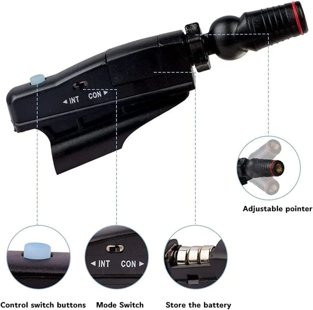 Black golf putter laser aiming instrument for putting alignment improvement