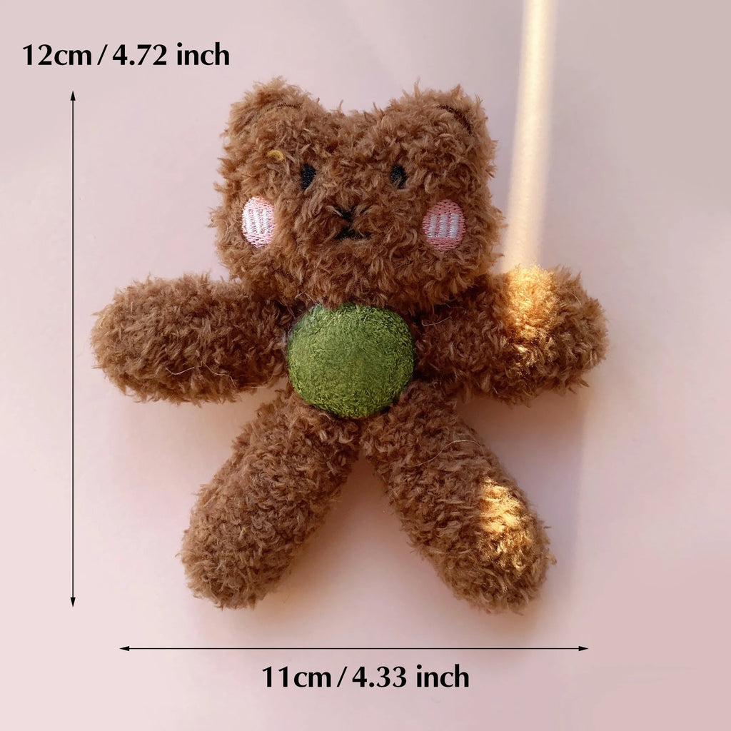 Indoor catnip ball chewing toy in character shapes with edible catnip and cat grass filling