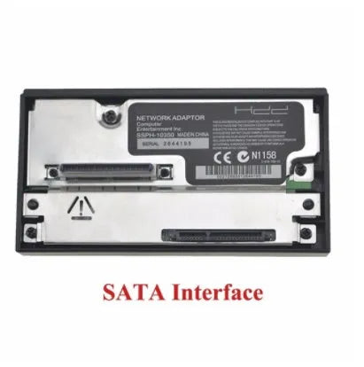 PS2 SATA network card adapter for PlayStation 2 fat console with black circuit board and SATA port