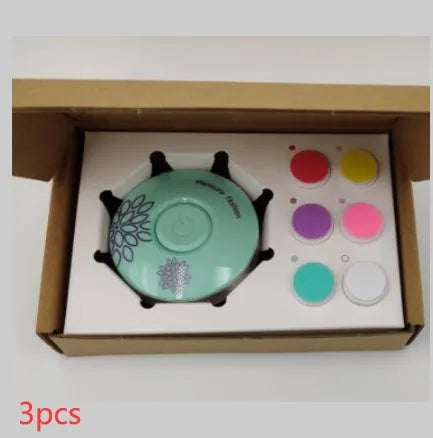 Red and green baby electric nail polisher sets with multiple grinding heads for infant nail care