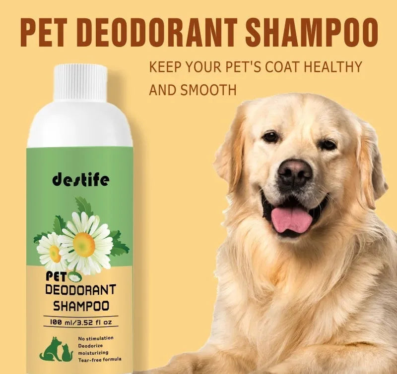 100ml pet shampoo bottle for dogs and cats with deodorising fragrance