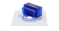 Compact black OBD2 Bluetooth diagnostic scanner with ELM327 chip for car engine fault code reading