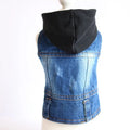 Spring knitted hooded denim pet clothes in black hat style, casual unisex fit for dogs and cats