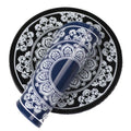 Black circular silicone rubber anti-slip mat, 12cm diameter, for car dashboard or flat surfaces