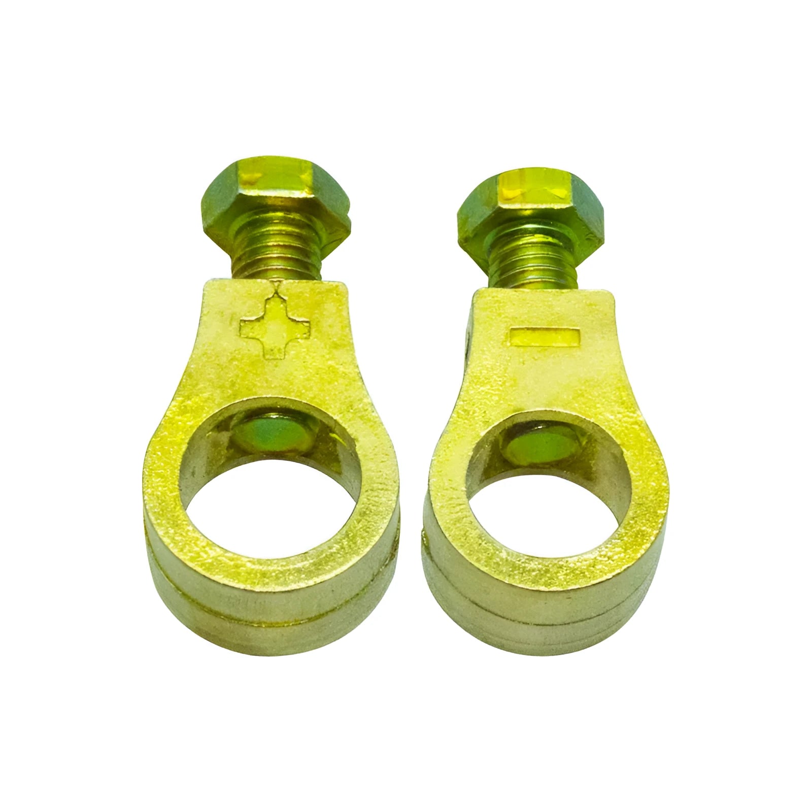 Copper automotive battery terminal clamp with patented connection design