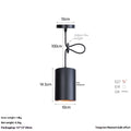 Creative simple retro iron art chandelier in D8053 matte black finish