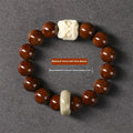 Ivory nut lion round beads hand-woven bracelet national style retro design
