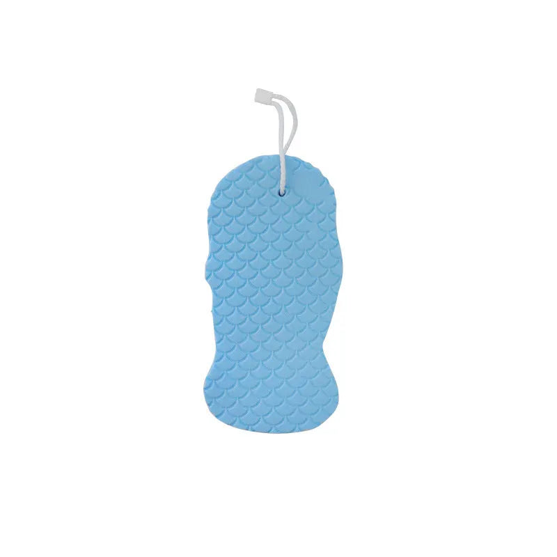 3D fish scale pattern bath sponge ball in white, grey, pink or light blue colours for gentle body exfoliation