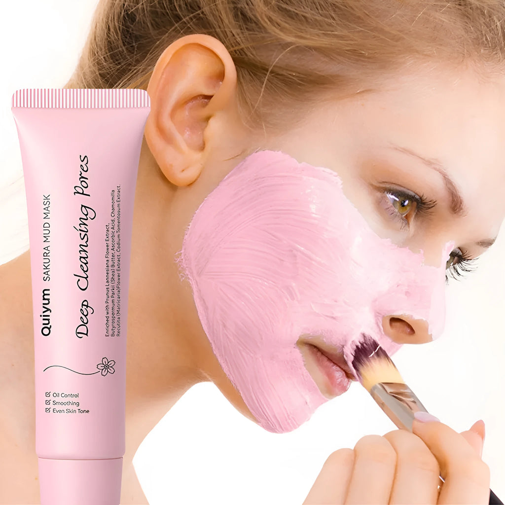 Cherry blossom mud facial mask 30g for cleansing and hydration