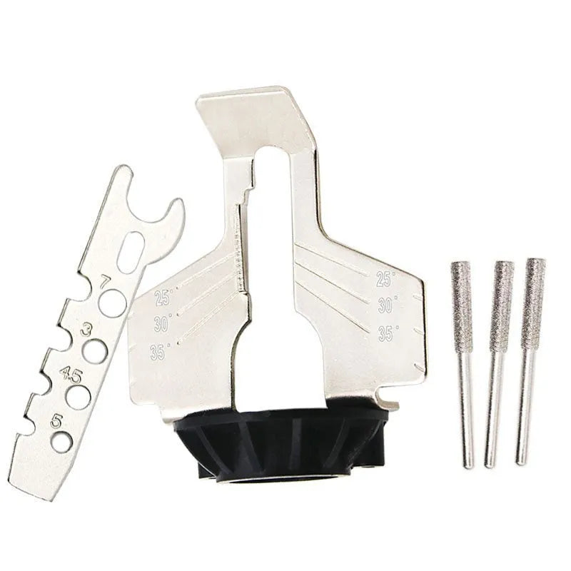 Silver metal electric chain grinding device accessories for band saw blade sharpening