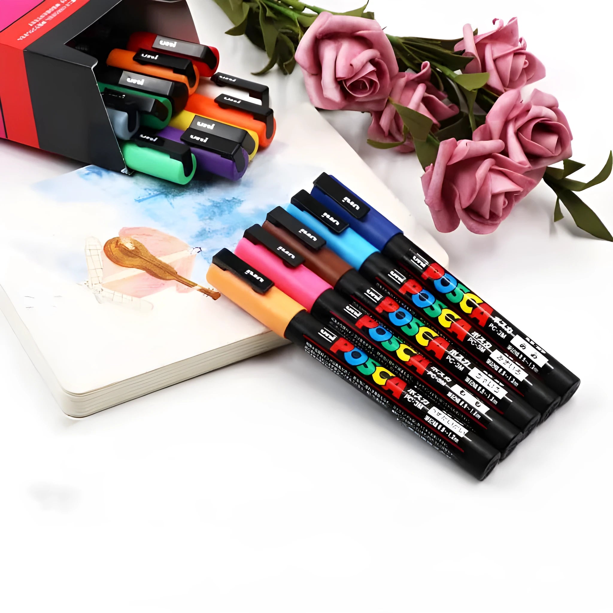 Doodle advertising pen with 0.9mm acrylic nib in multiple colour set options