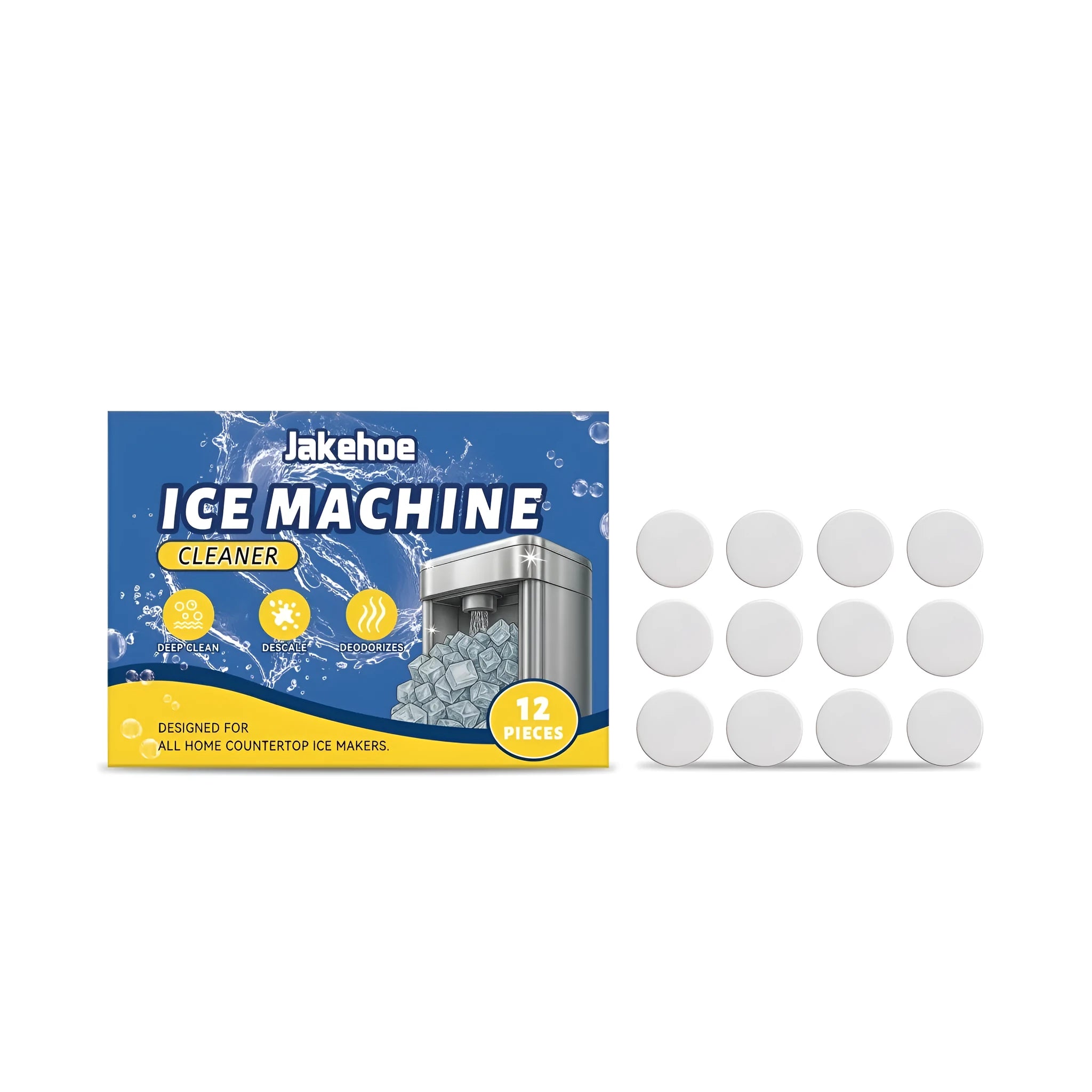 Ice machine cleaner 12 tablets descaling sheets for home and commercial ice makers
