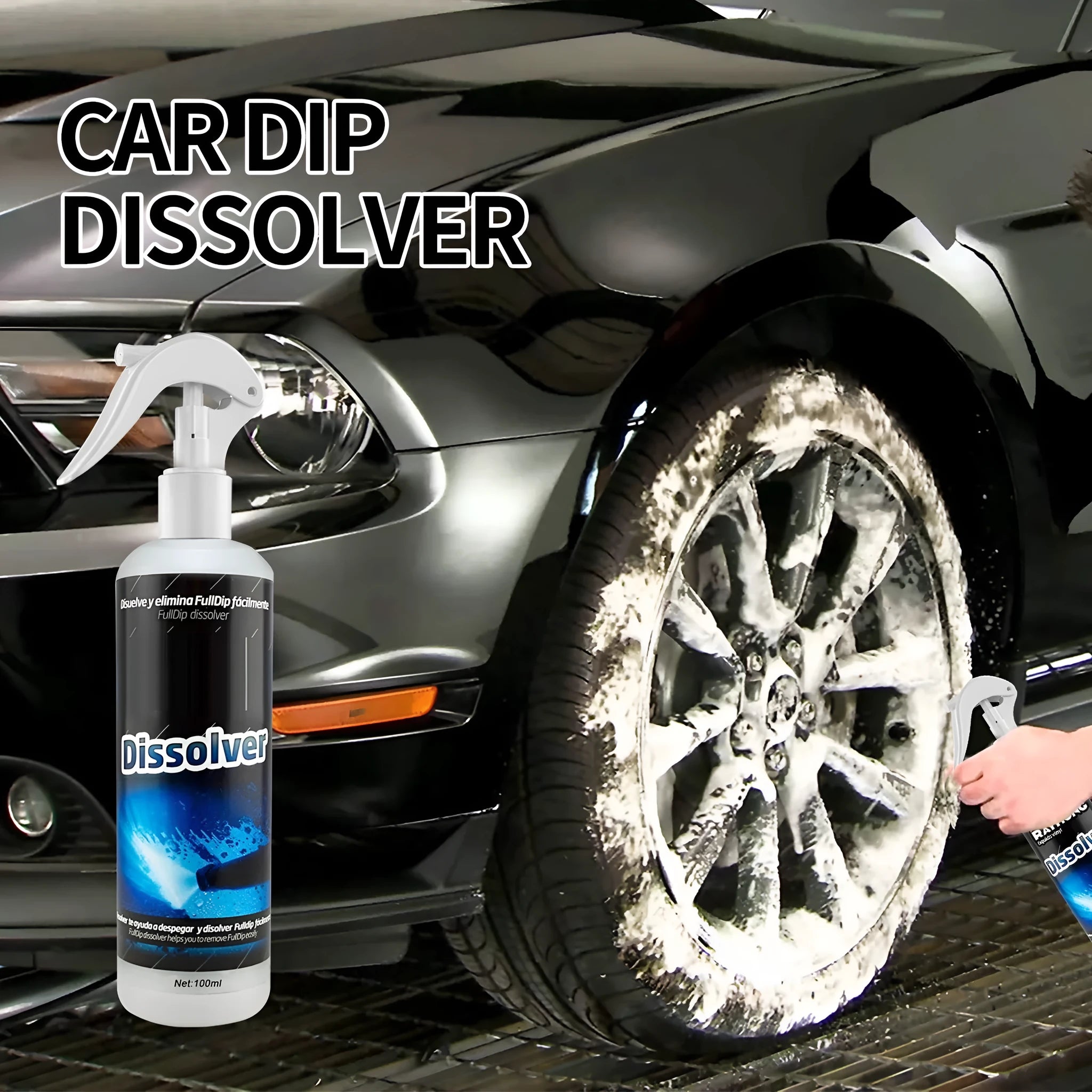 100ml car foam cleaning agent bottle for interior upholstery and exterior paint maintenance