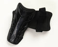 Football legging with single bandage leg guard in blue colour showing PP+EVA construction