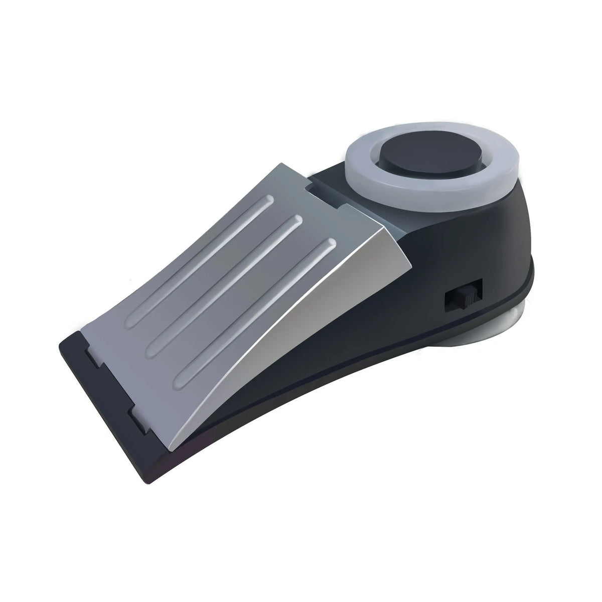 Hotel door stopper with flashing burglar alarm grey white wedge under door