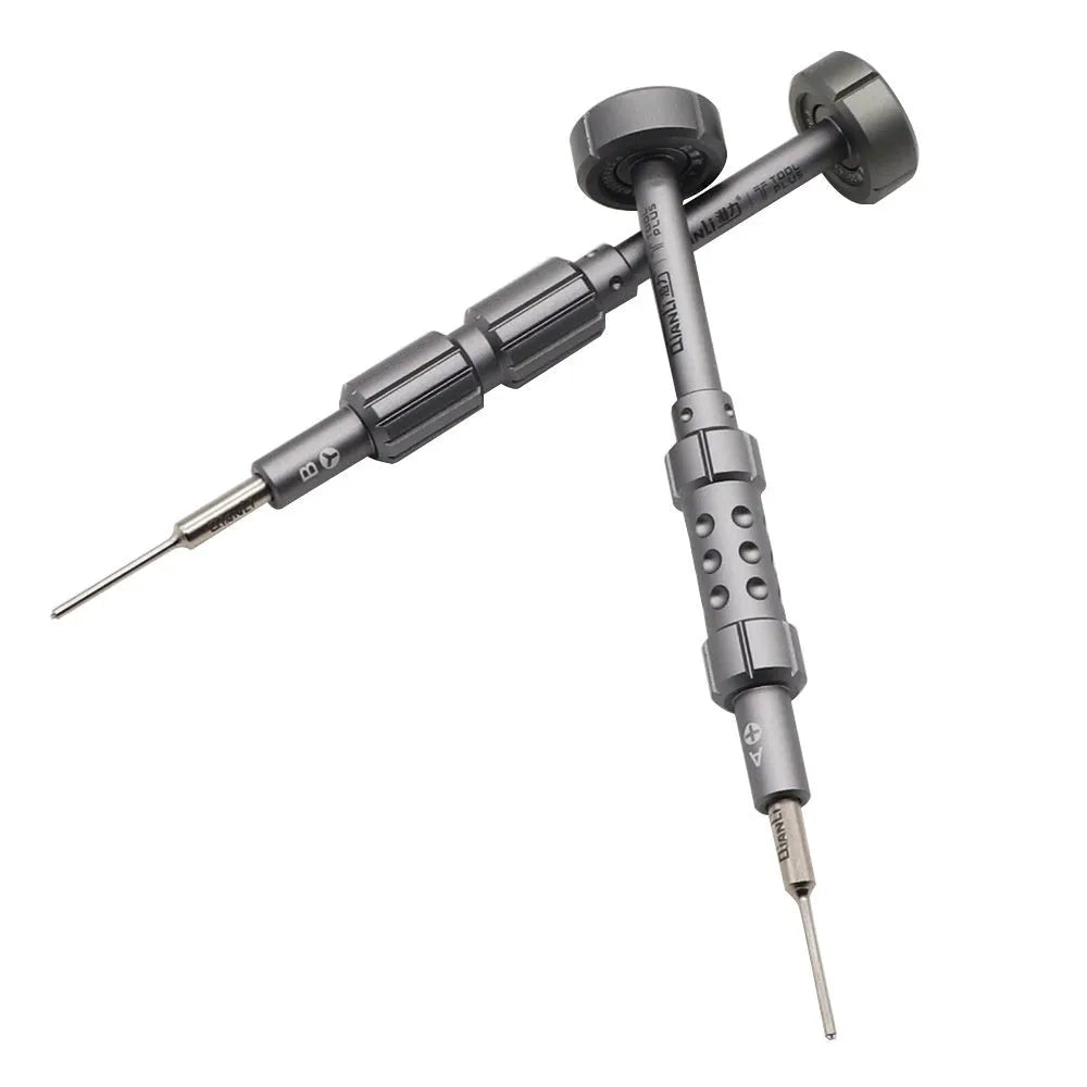 iPhone repair screwdriver with T2 cross triangle bits and aviation alloy aluminium handle