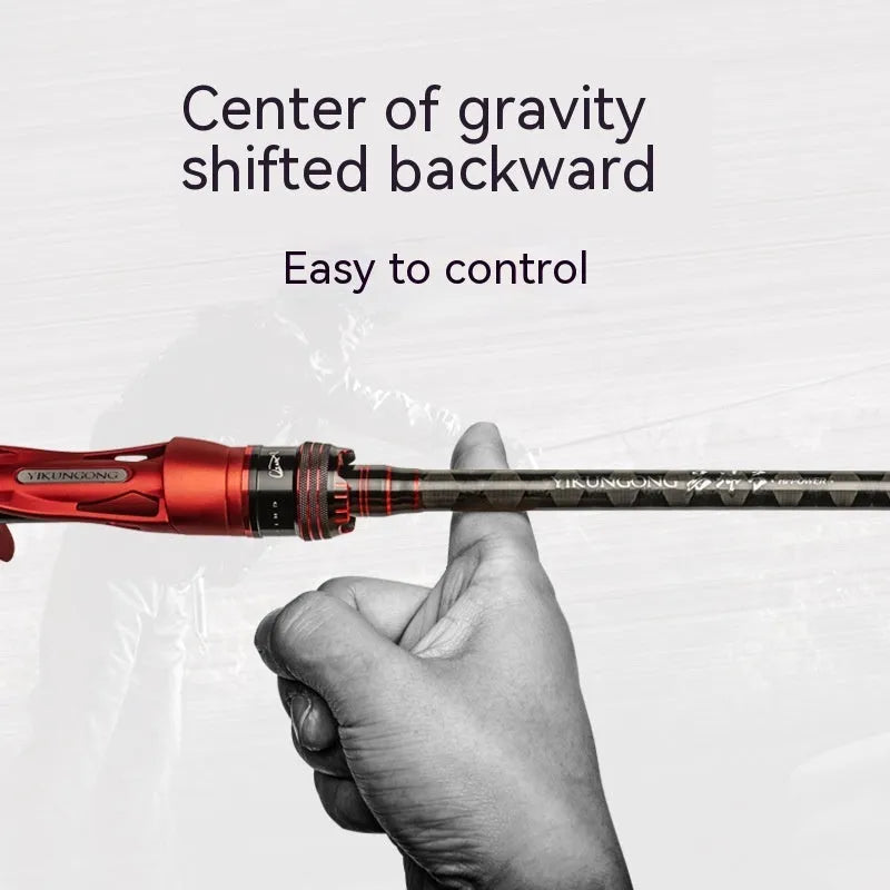Carbon fishing rod showing straight handle and pikestaff style options in ultralight construction for lure fishing.