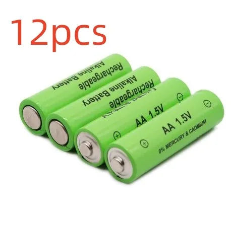 Green AA alkaline rechargeable battery labelled 3000mAh 1.5V.