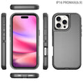 Three-in-one solid colour drop-resistant hard shell phone case for Apple iPhone with PC TPU material and airbag corners