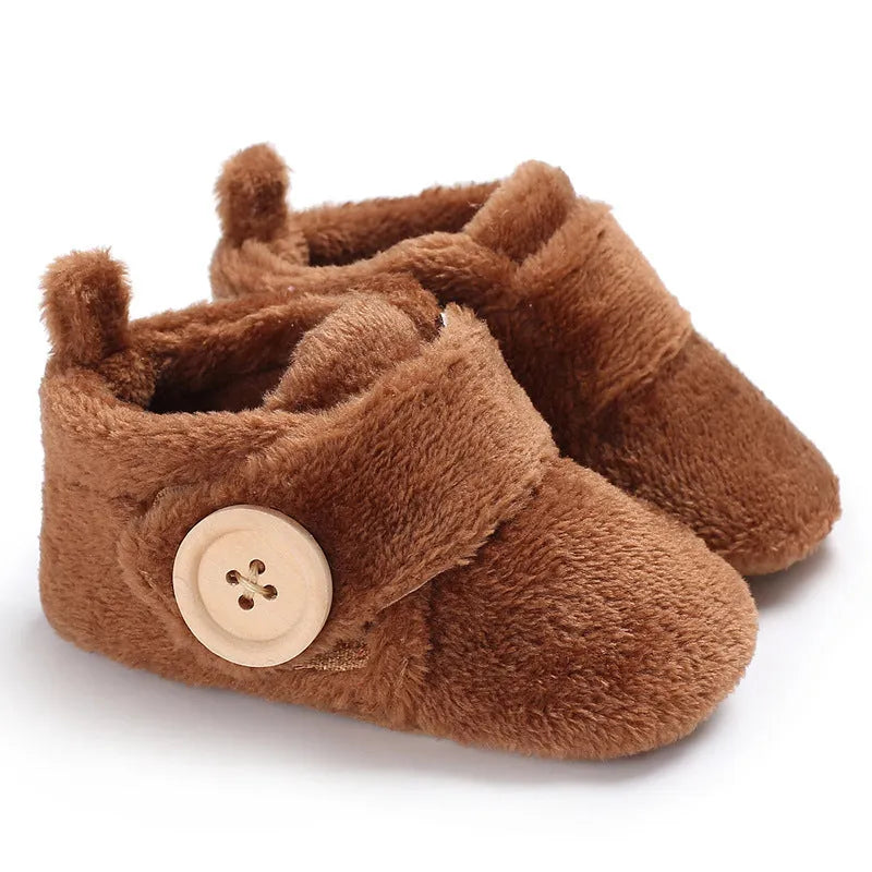 Velcro baby shoes soft soled walking shoes with fleece upper in 11cm 12cm 13cm and ten colours