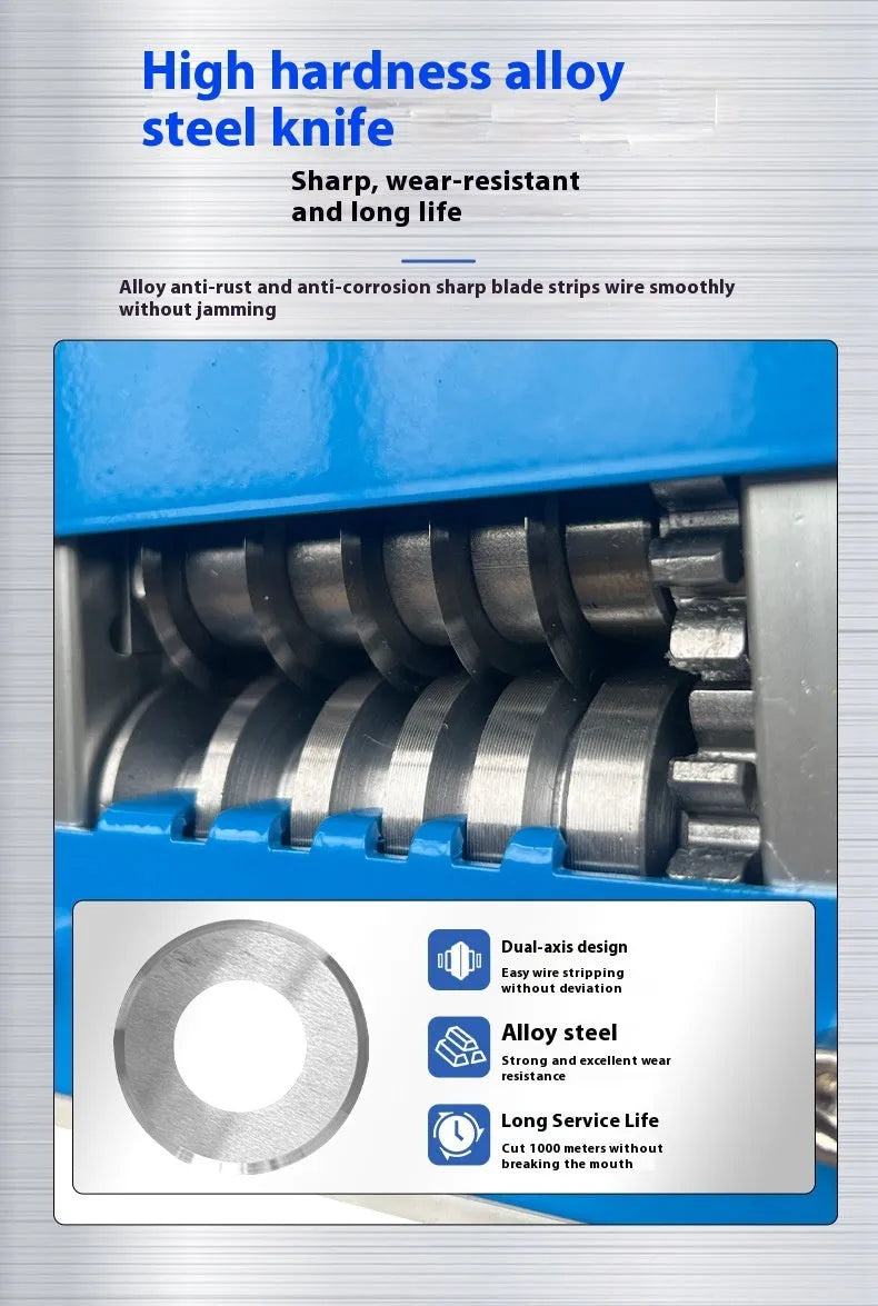 SD-017 manual wire stripping machine with adjustable blades for 0.5-17mm wires.