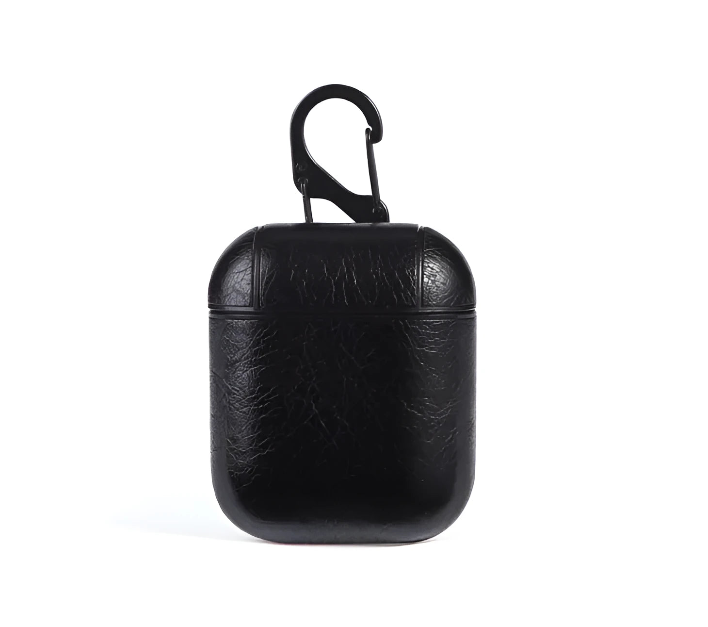 Genuine leather protective case for Apple Airpods charging box in black, brown, light brown, and red.