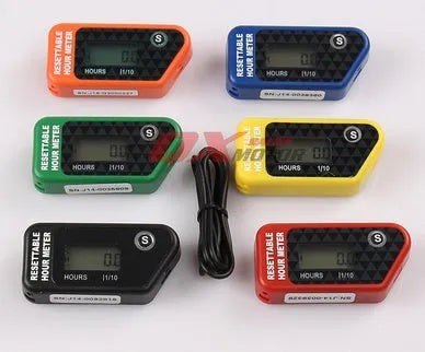 Black YSDS waterproof electronic maintenance timer with LCD display for engine service intervals